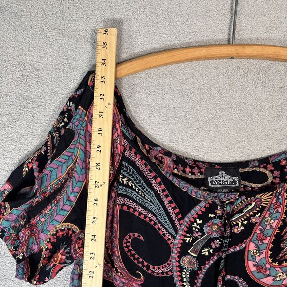 Angie Mini Dress Women’s Size L Bohemian Boho‎ Paisley Festival - Picture 8 of 12